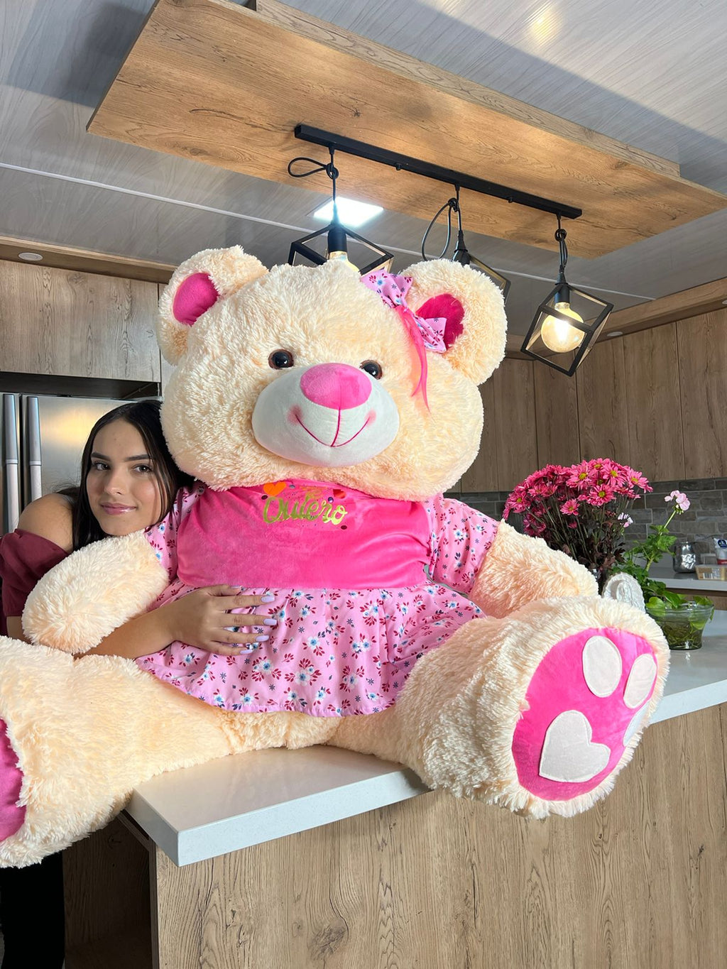 Peluche Osa con Vestido Gigante 155cm - Regalo Sorpresa | DigitalStyle HUB