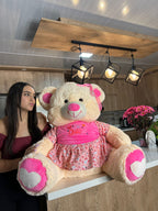 Peluche Osa con Vestido Grande 140cm - Regalo Tierno | DigitalStyle HUB