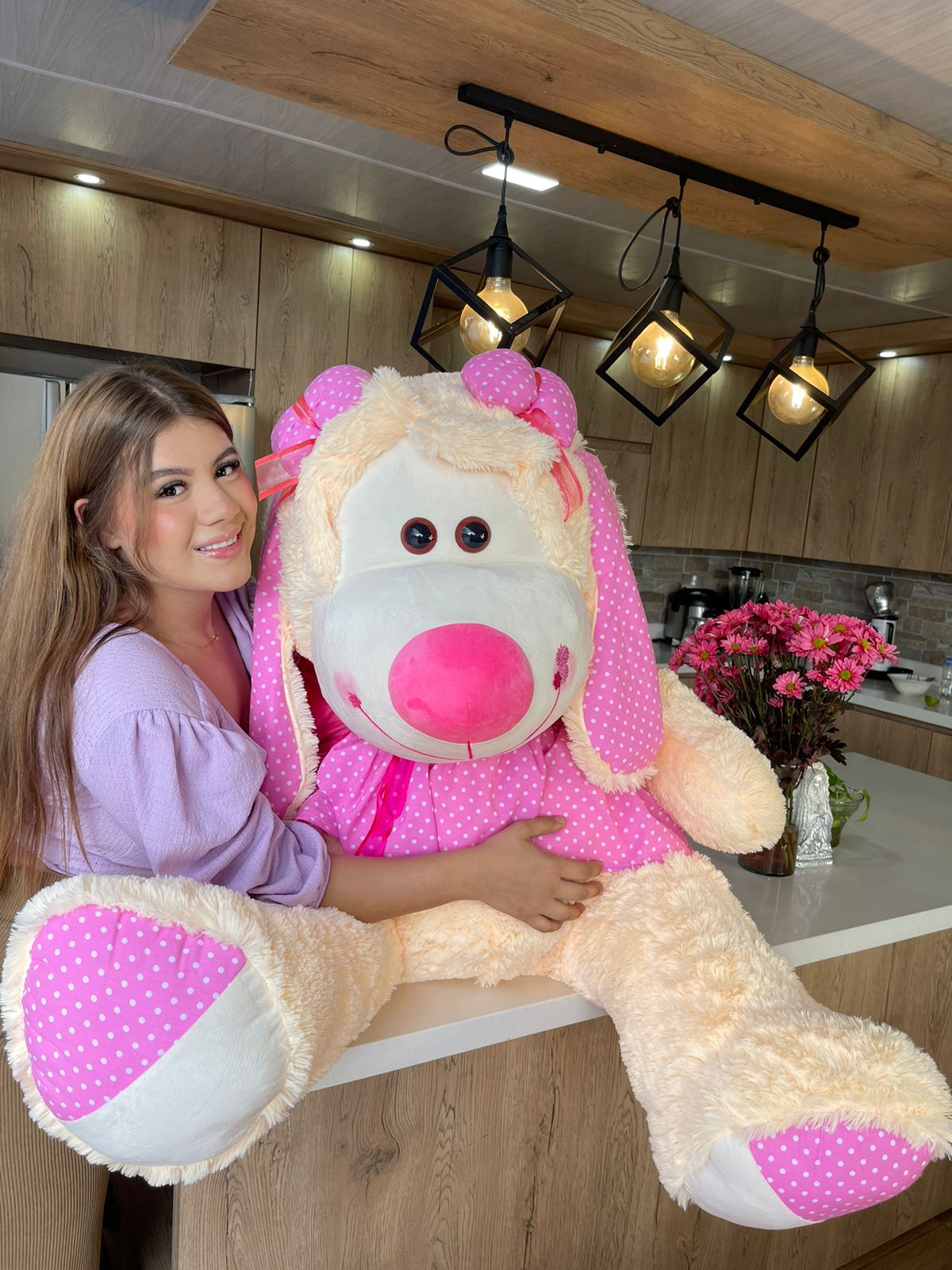 Peluche Perra con Vestido Gigante 155cm - Regalo Sorpresa | DigitalStyle HUB