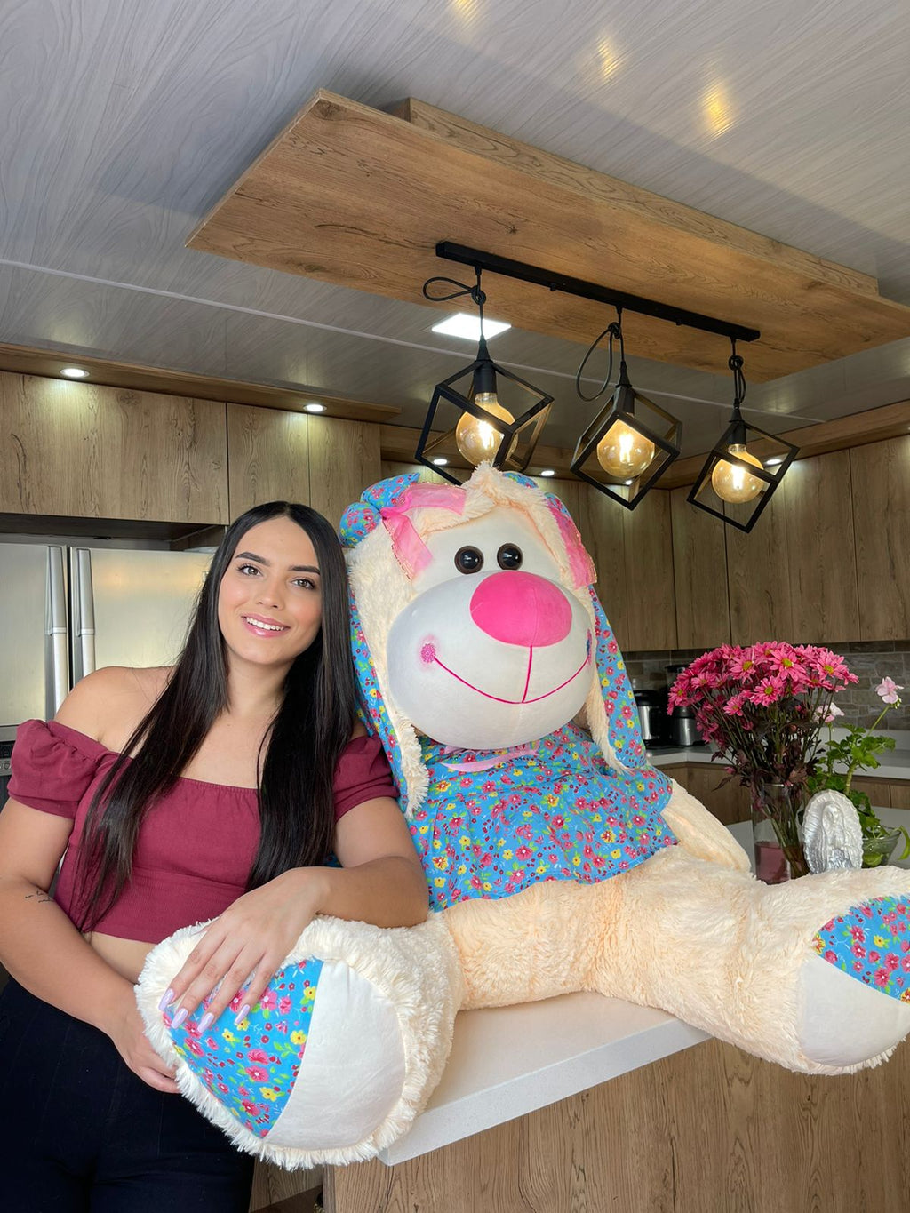 Peluche Perra con Vestido Grande 140cm - Regalo Tierno | DigitalStyle HUB