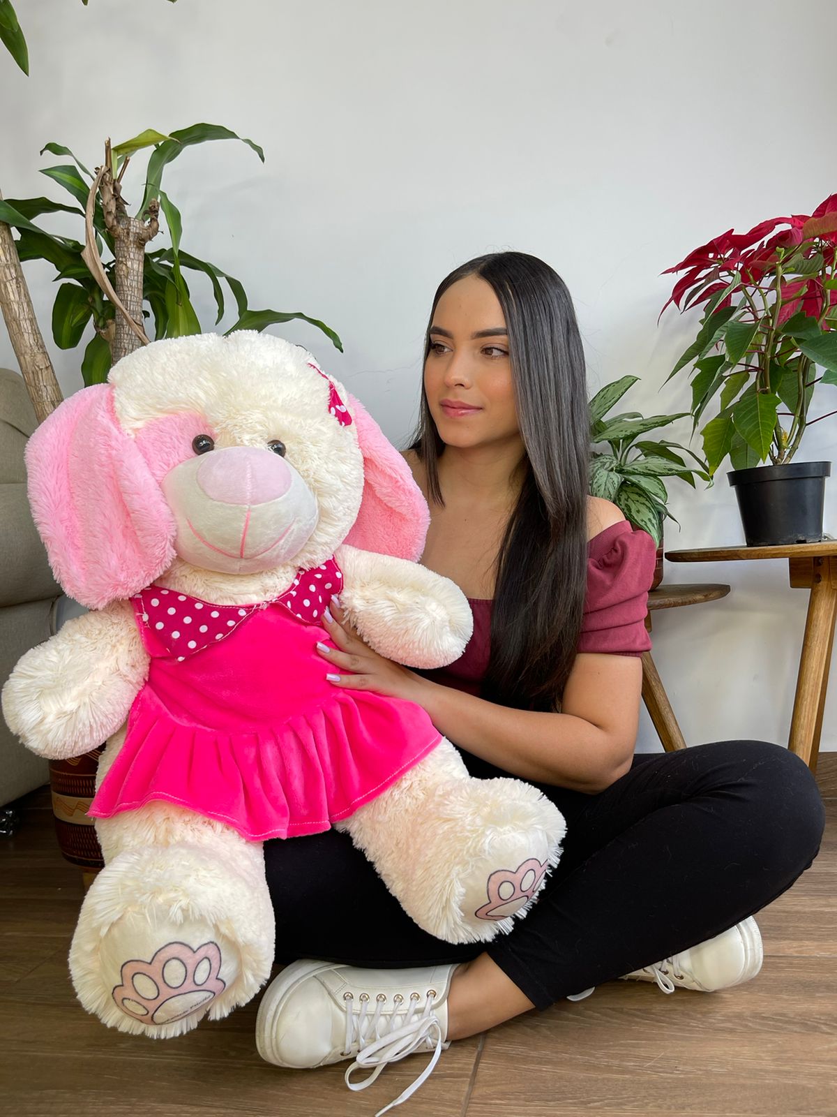 Peluche Perra con Vestido 70cm - Regalo Tierno | DigitalStyle HUB