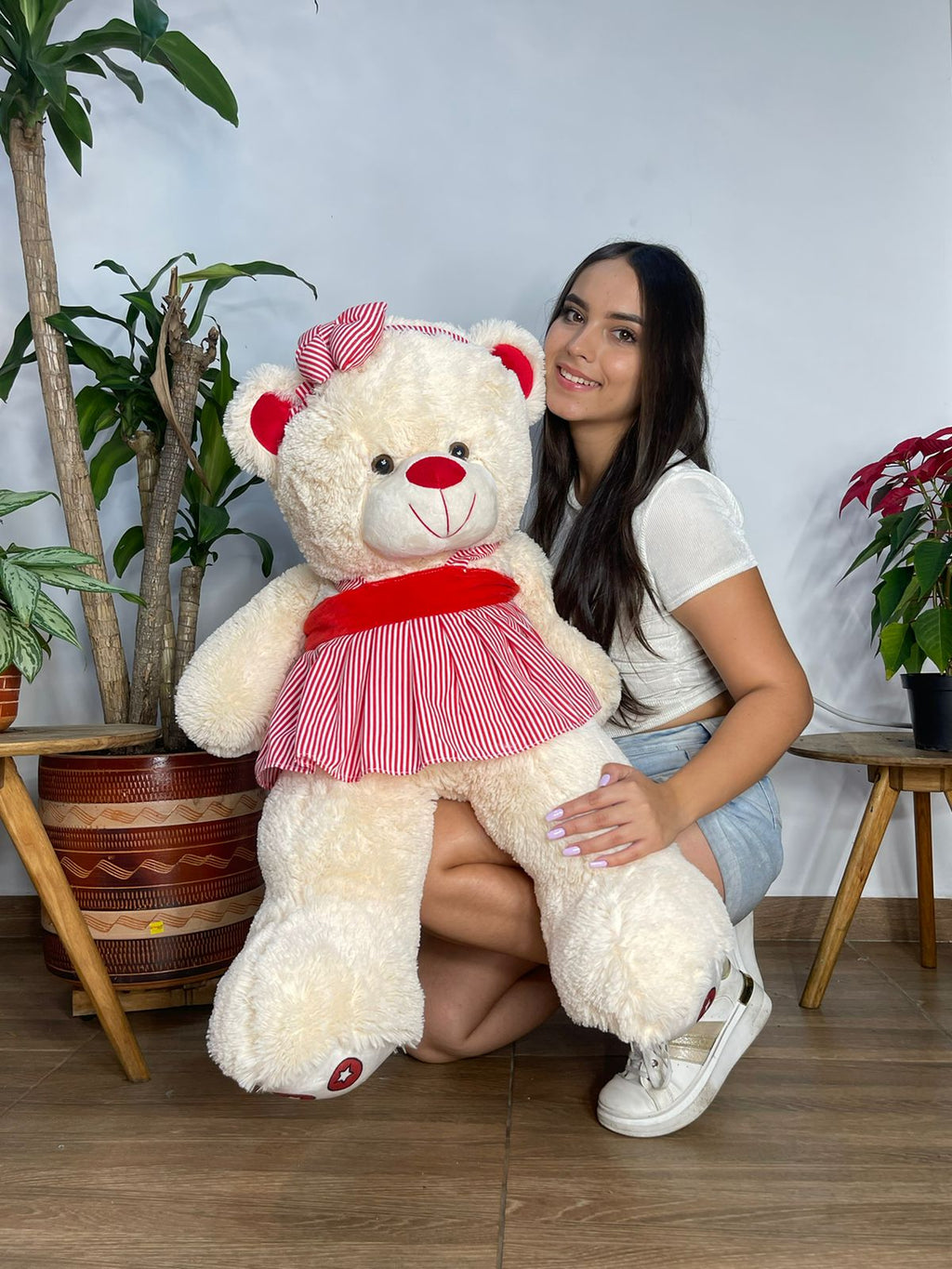 Peluche Osa con Vestido 1m - Tierna y Elegante | DigitalStyle HUB