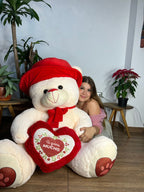 Peluche Oso Pava con Corazón 1.50m - Regalo Romántico | DigitalStyle HUB